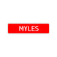 Myles Street Sign Children Name Room Plate