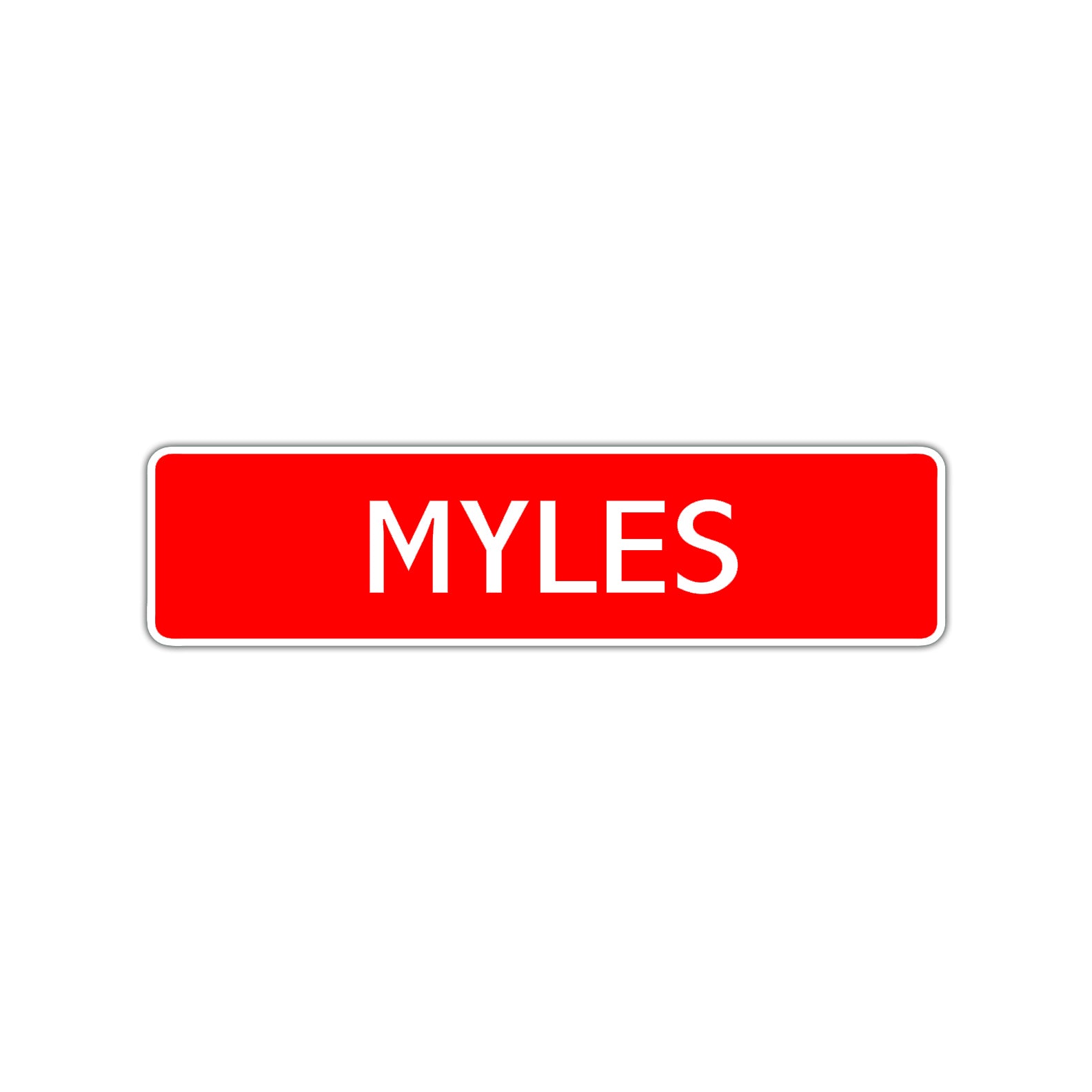 Myles Street Sign Children Name Room Plate