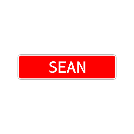 Sean Street Sign Children Name Room Plate