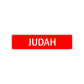 Judah Street Sign Children Name Room Plate