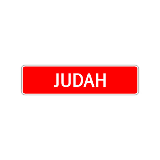 Judah Street Sign Children Name Room Plate