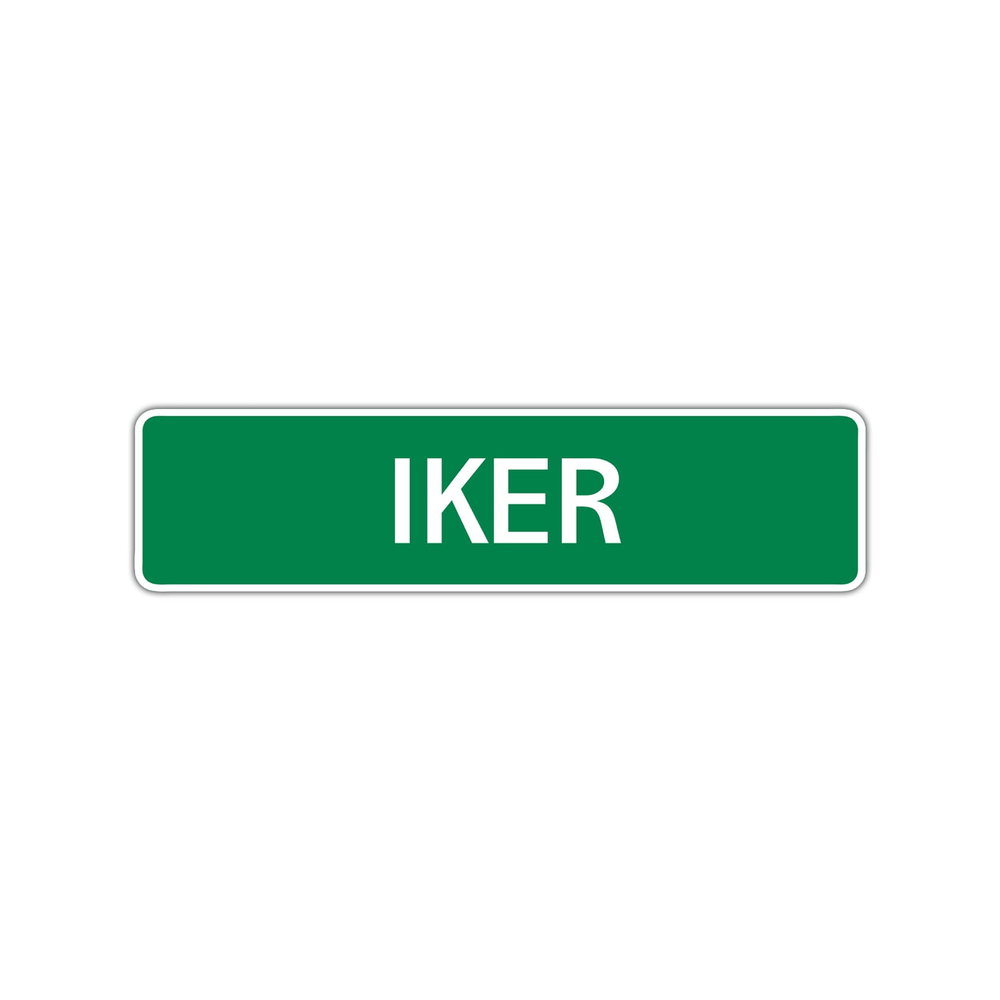 Iker Street Sign Children Name Room Plate