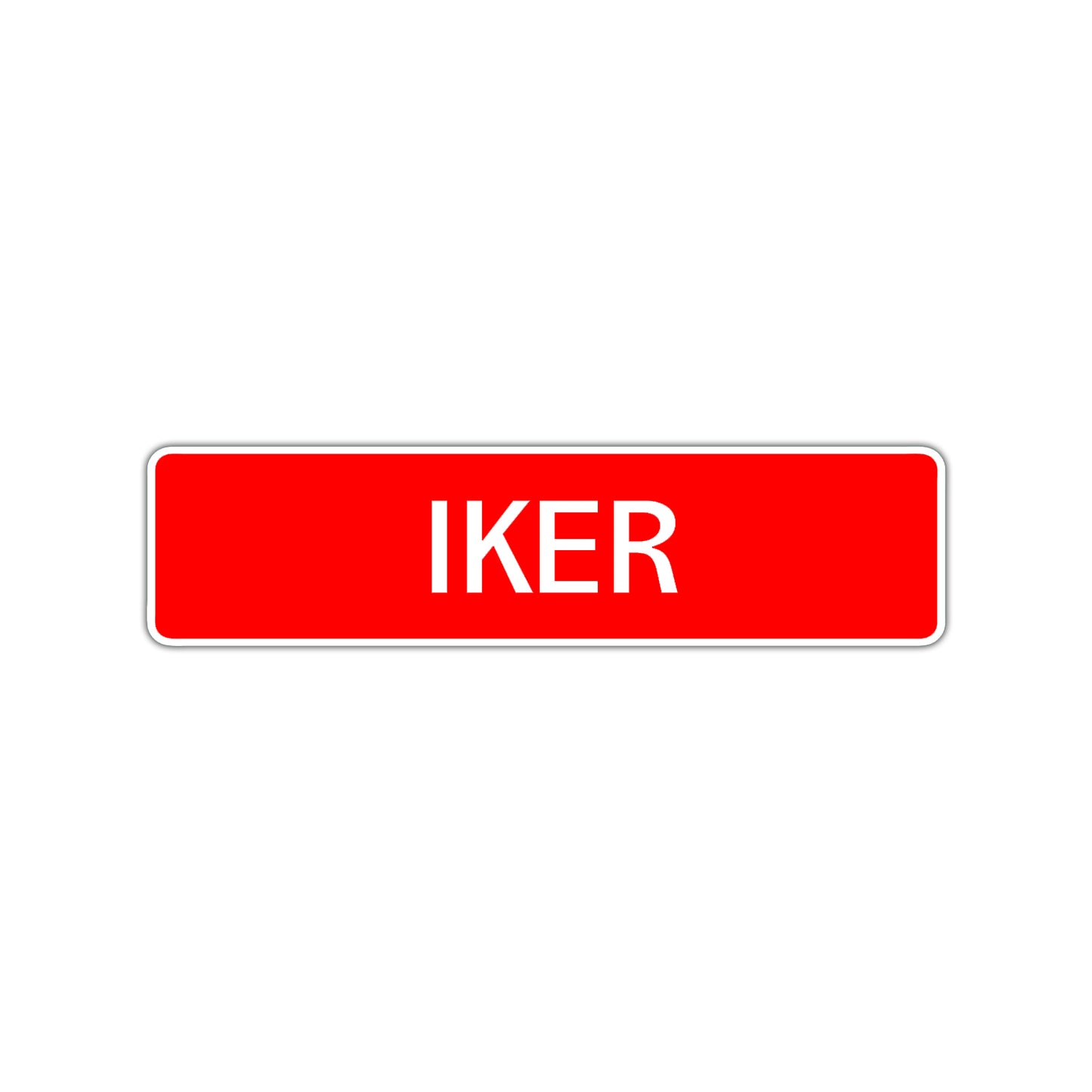 Iker Street Sign Children Name Room Plate