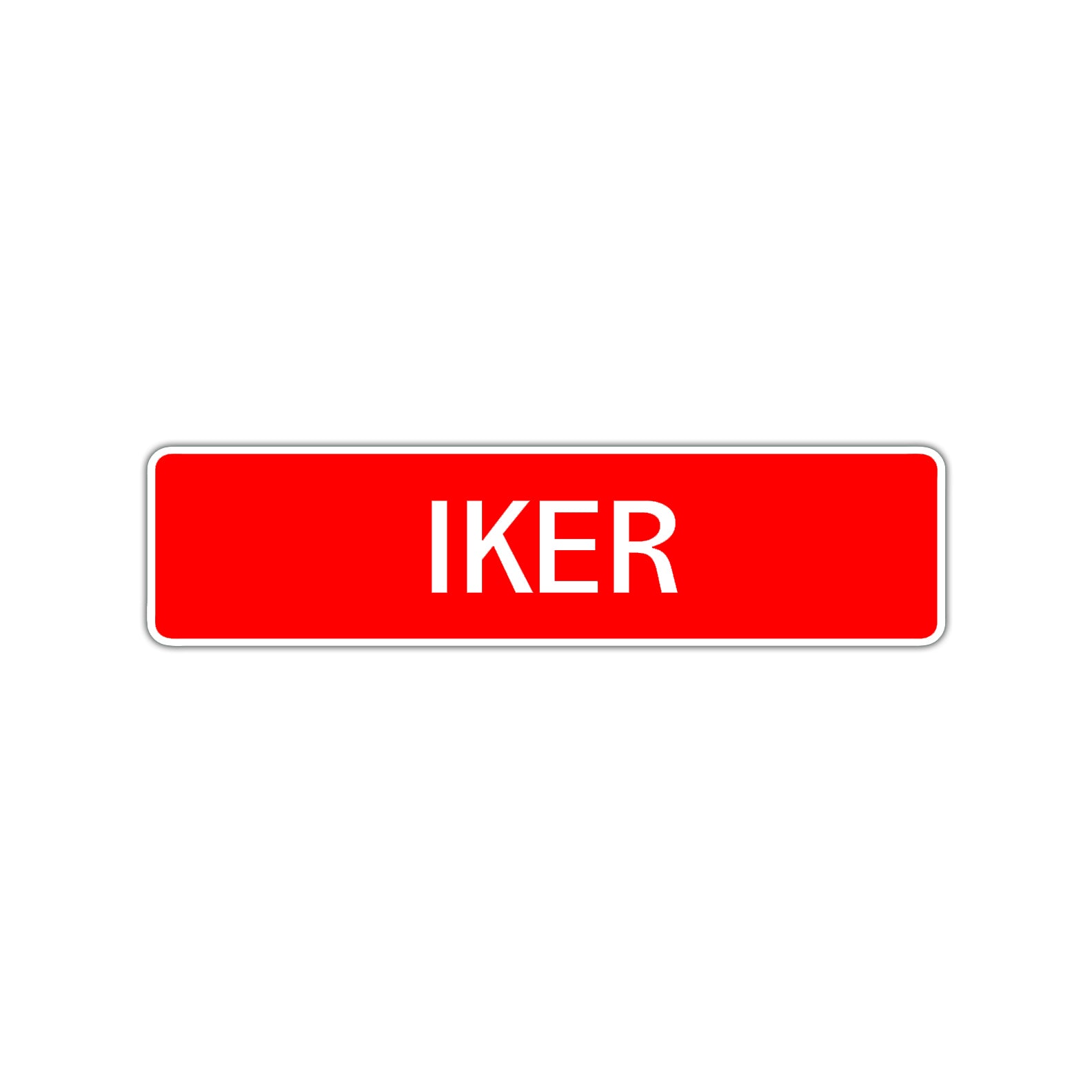 Iker Street Sign Children Name Room Plate