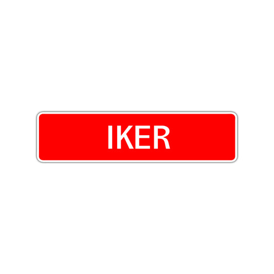 Iker Street Sign Children Name Room Plate