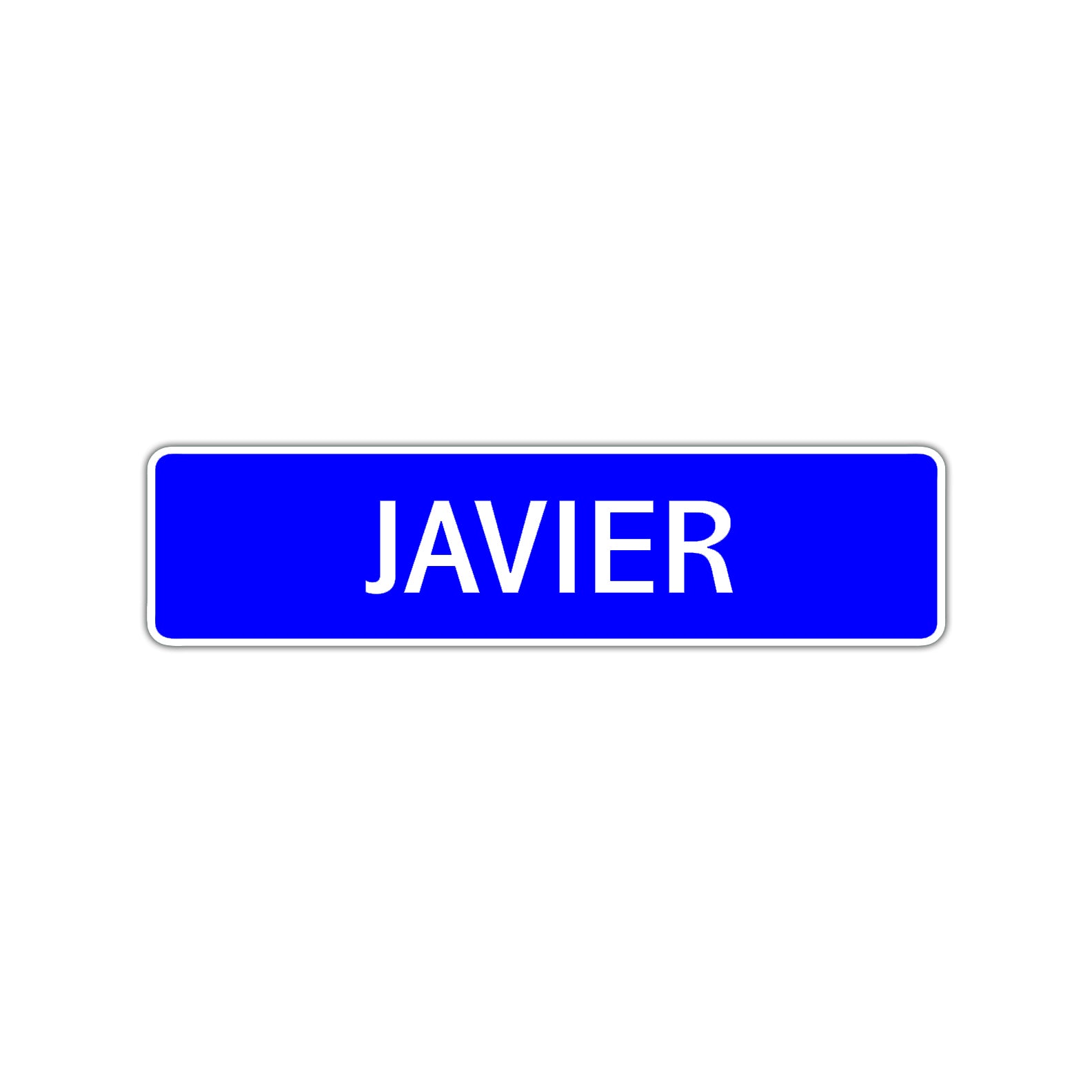 Javier Street Sign Children Name Room Plate