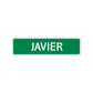 Javier Street Sign Children Name Room Plate