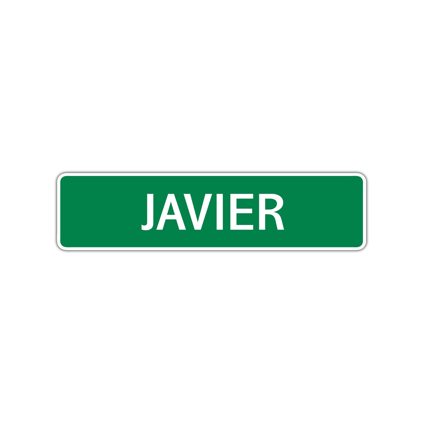 Javier Street Sign Children Name Room Plate