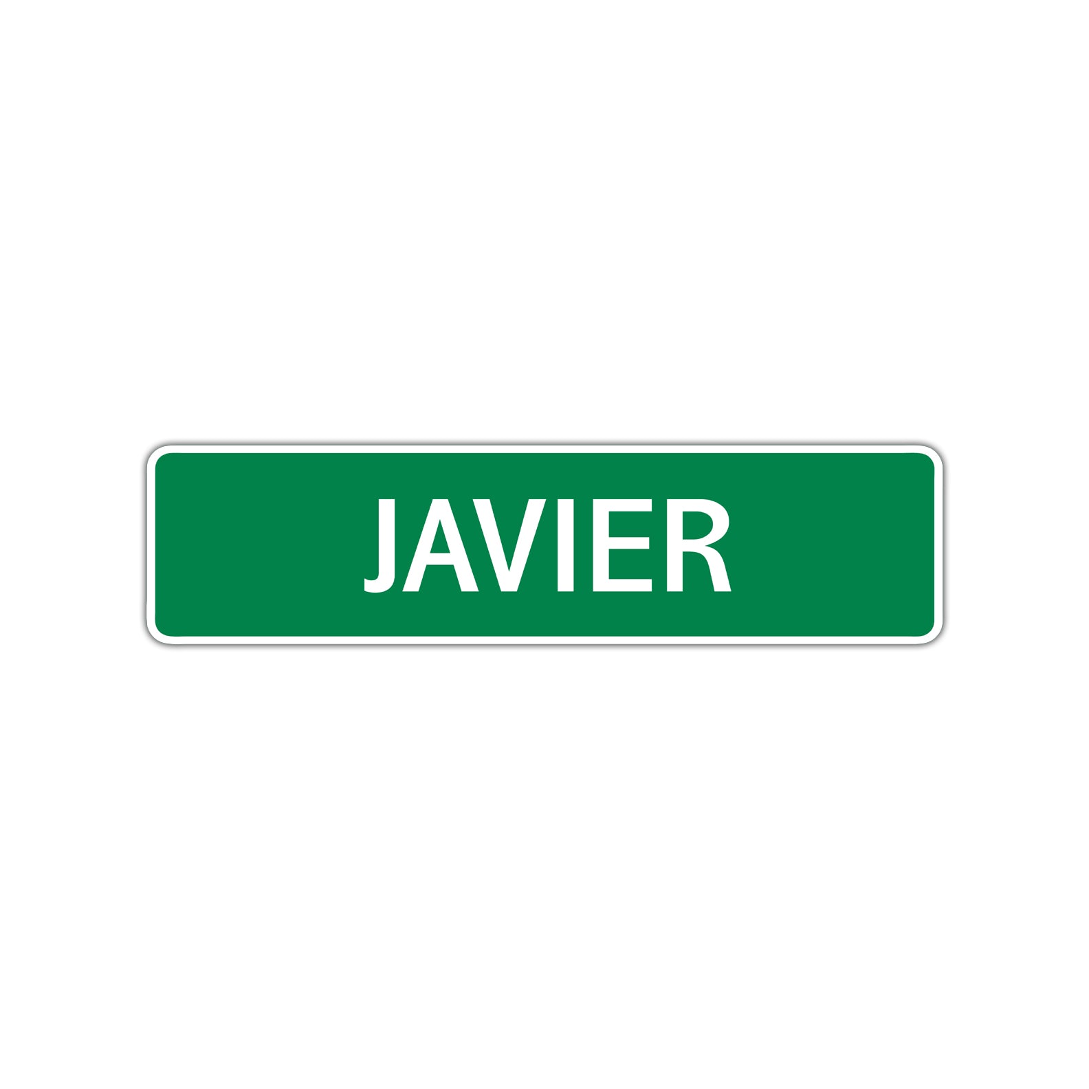 Javier Street Sign Children Name Room Plate