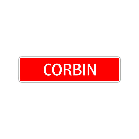 Corbin Street Sign Children Name Room Plate
