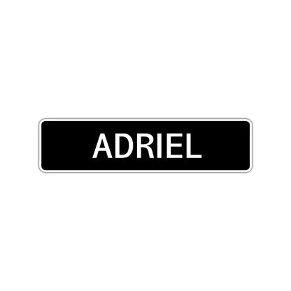 Adriel Street Sign Children Name Room Plate