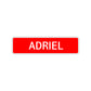 Adriel Street Sign Children Name Room Plate