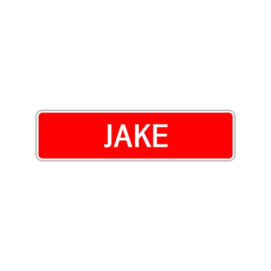 Jake Street Sign Children Name Room Plate