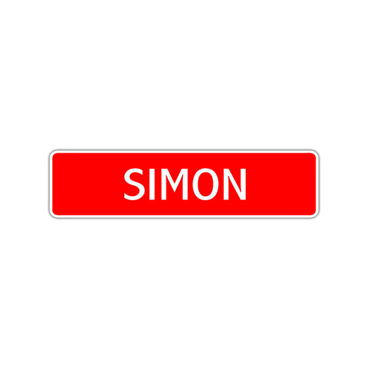 Simon Street Sign Children Name Room Plate