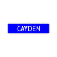 Cayden Street Sign Children Name Room Plate