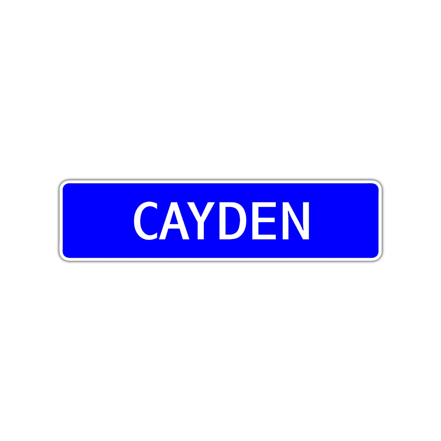 Cayden Street Sign Children Name Room Plate
