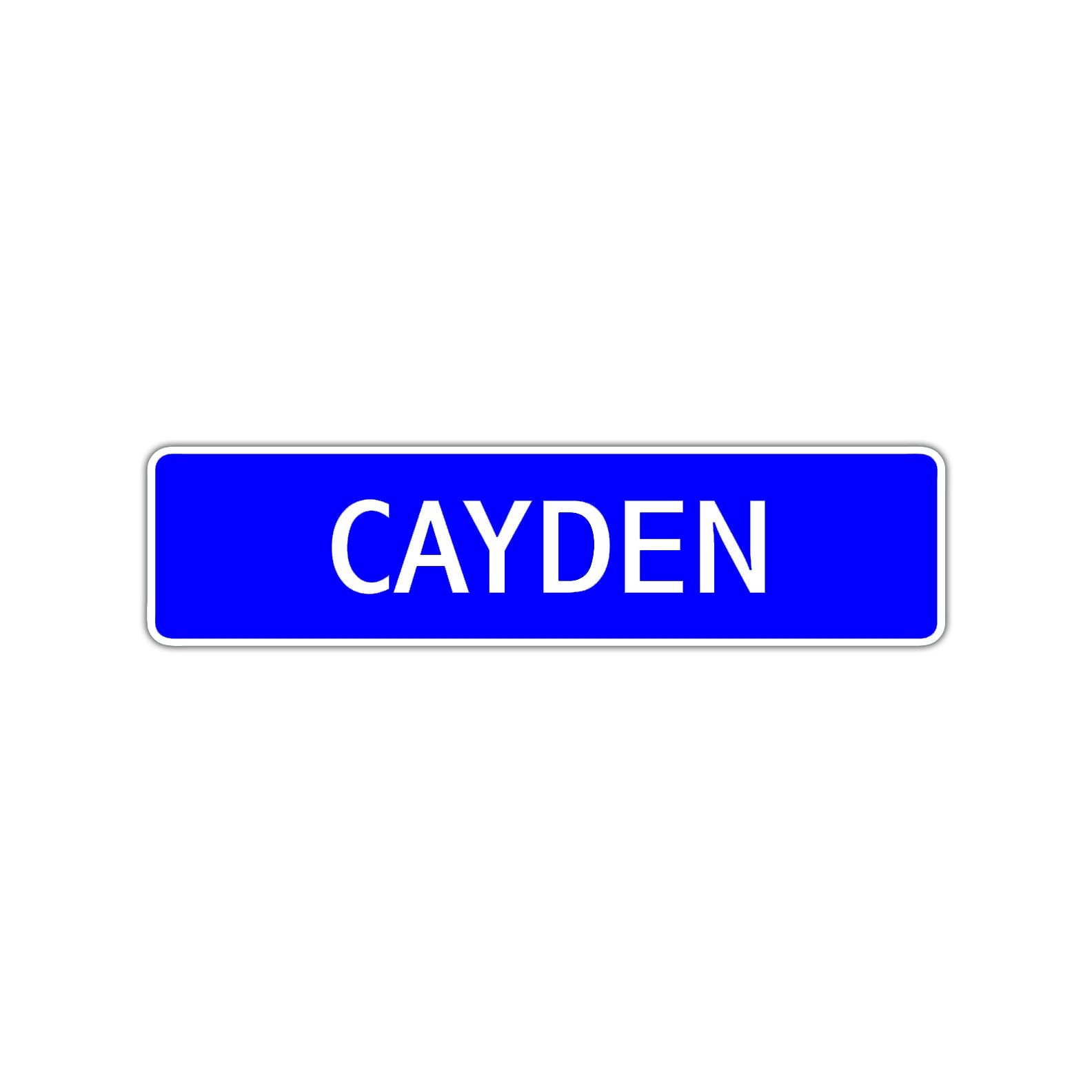 Cayden Street Sign Children Name Room Plate