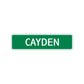 Cayden Street Sign Children Name Room Plate