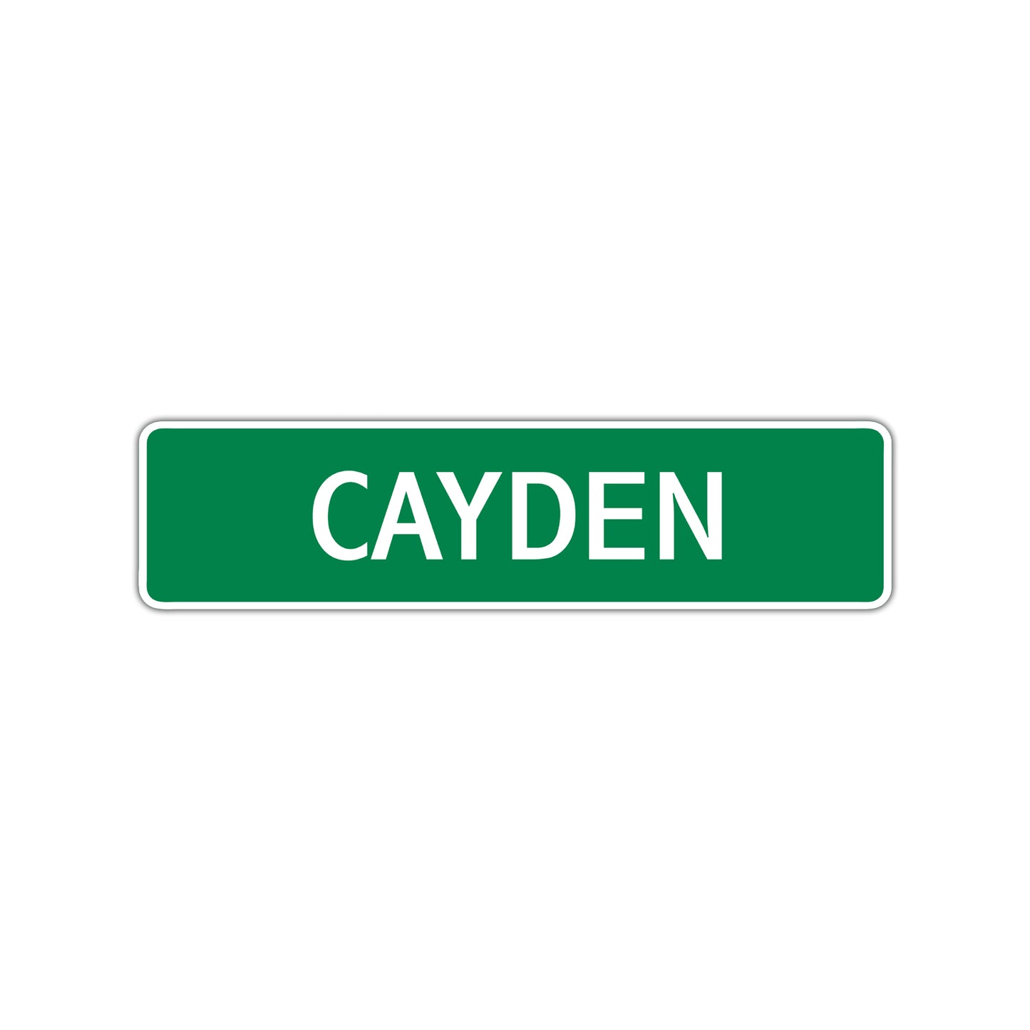 Cayden Street Sign Children Name Room Plate