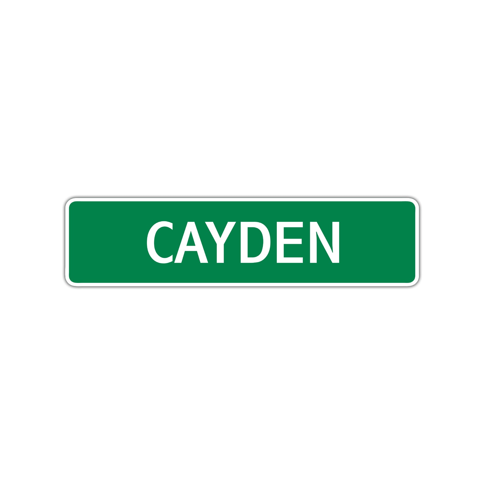 Cayden Street Sign Children Name Room Plate