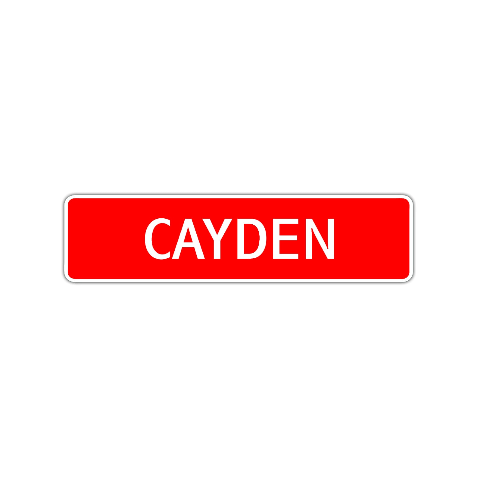 Cayden Street Sign Children Name Room Plate