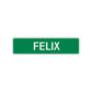 Felix Street Sign Children Name Room Plate