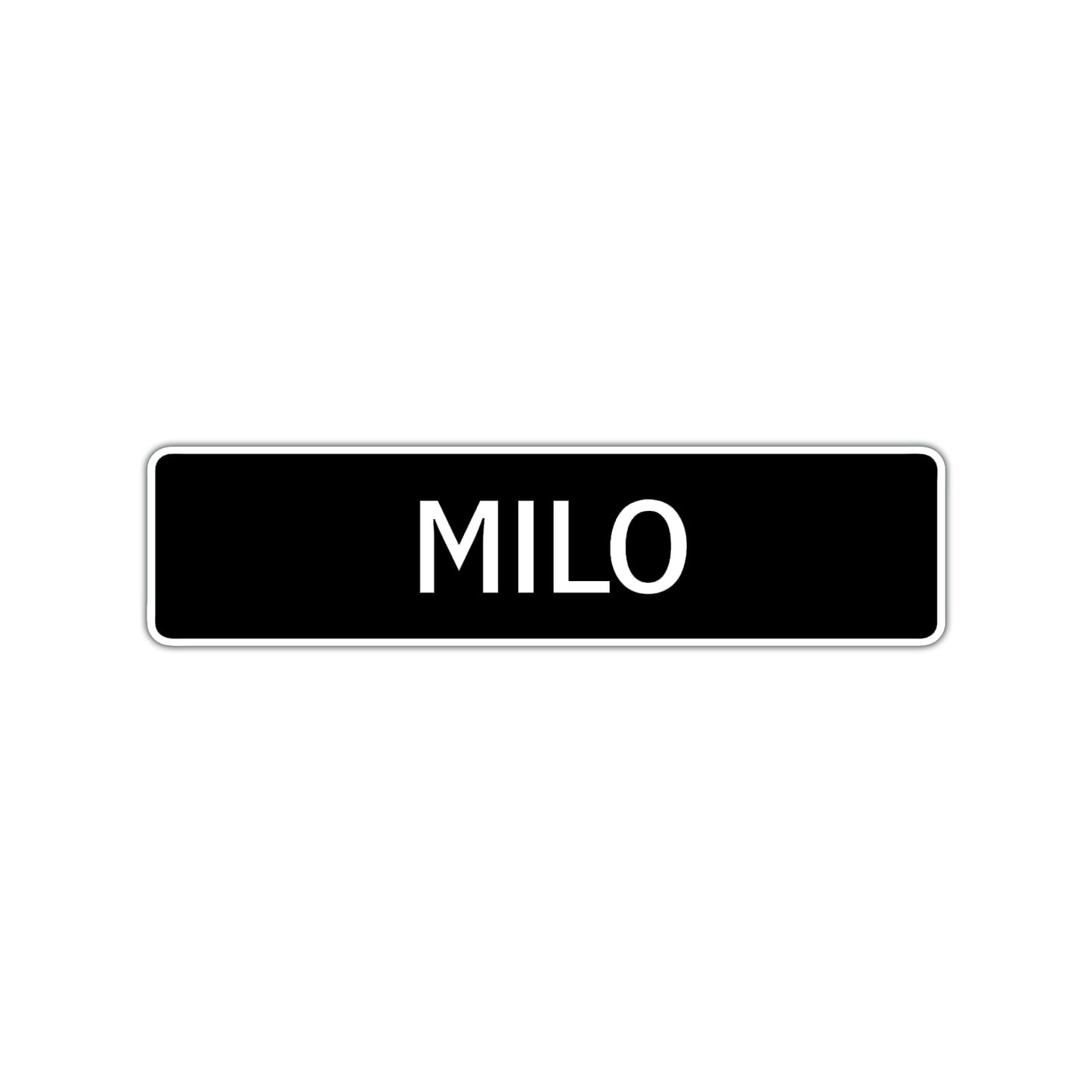 Milo Street Sign Children Name Room Plate