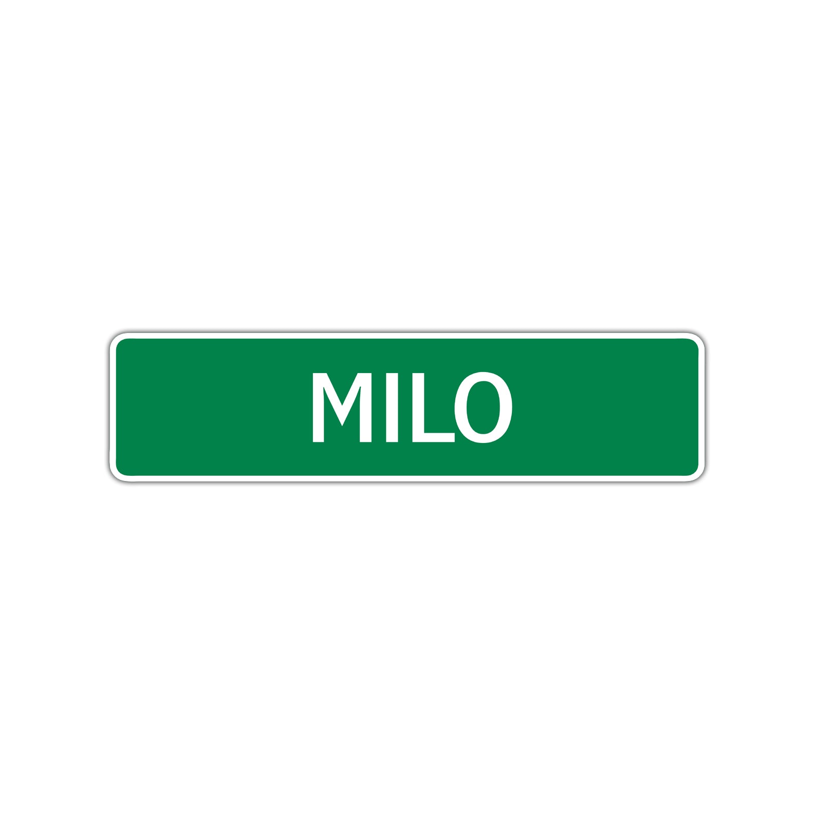 Milo Street Sign Children Name Room Plate - Sign Fever