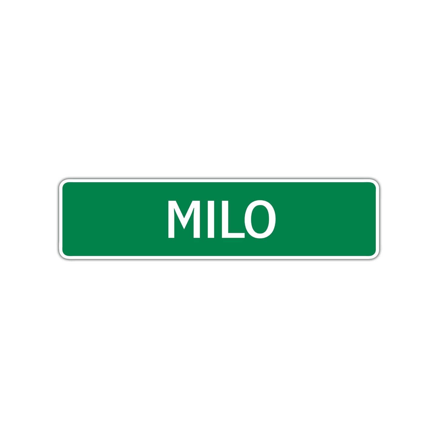 Milo Street Sign Children Name Room Plate