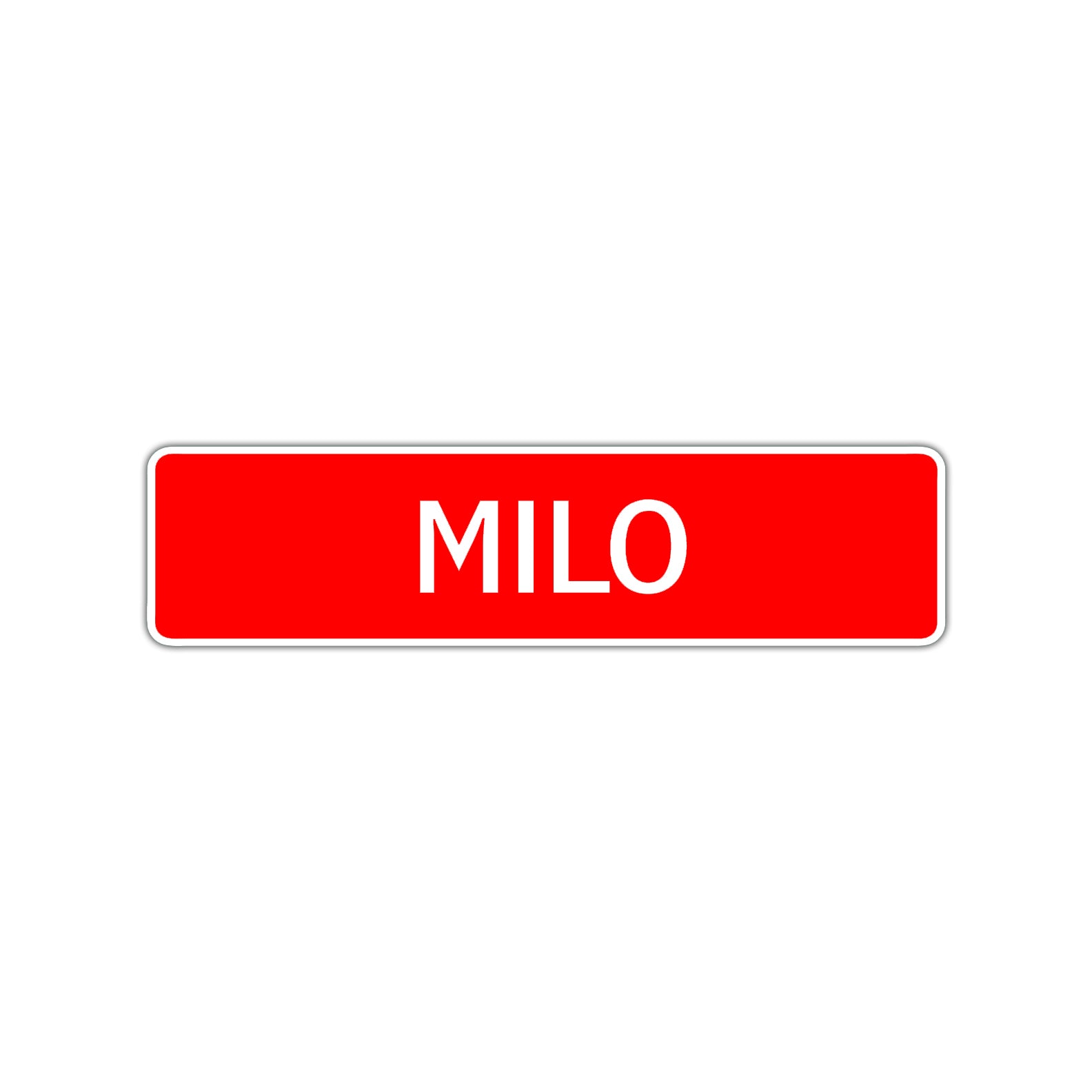 Milo Street Sign Children Name Room Plate