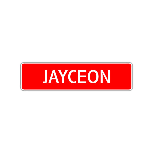 Jayceon Street Sign Children Name Room Plate