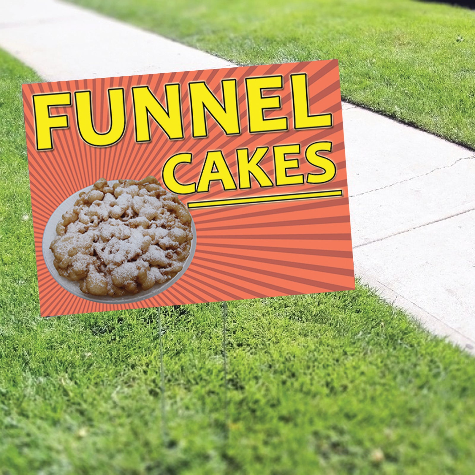 Funnel Cakes Coroplast Yard Sign