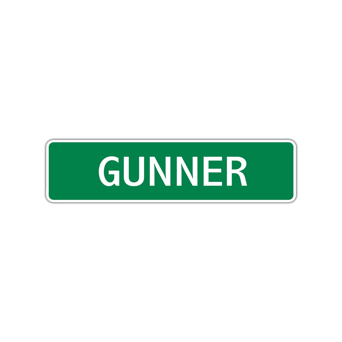 Gunner Street Sign Children Name Room Plate