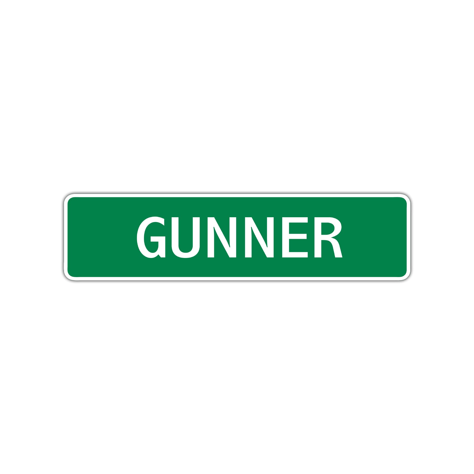 Gunner Street Sign Children Name Room Plate