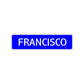 Francisco Street Sign Children Name Room Plate