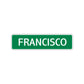Francisco Street Sign Children Name Room Plate