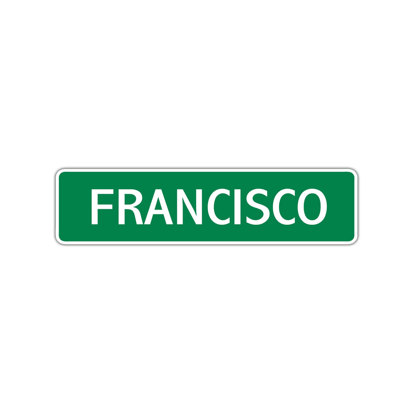 Francisco Street Sign Children Name Room Plate