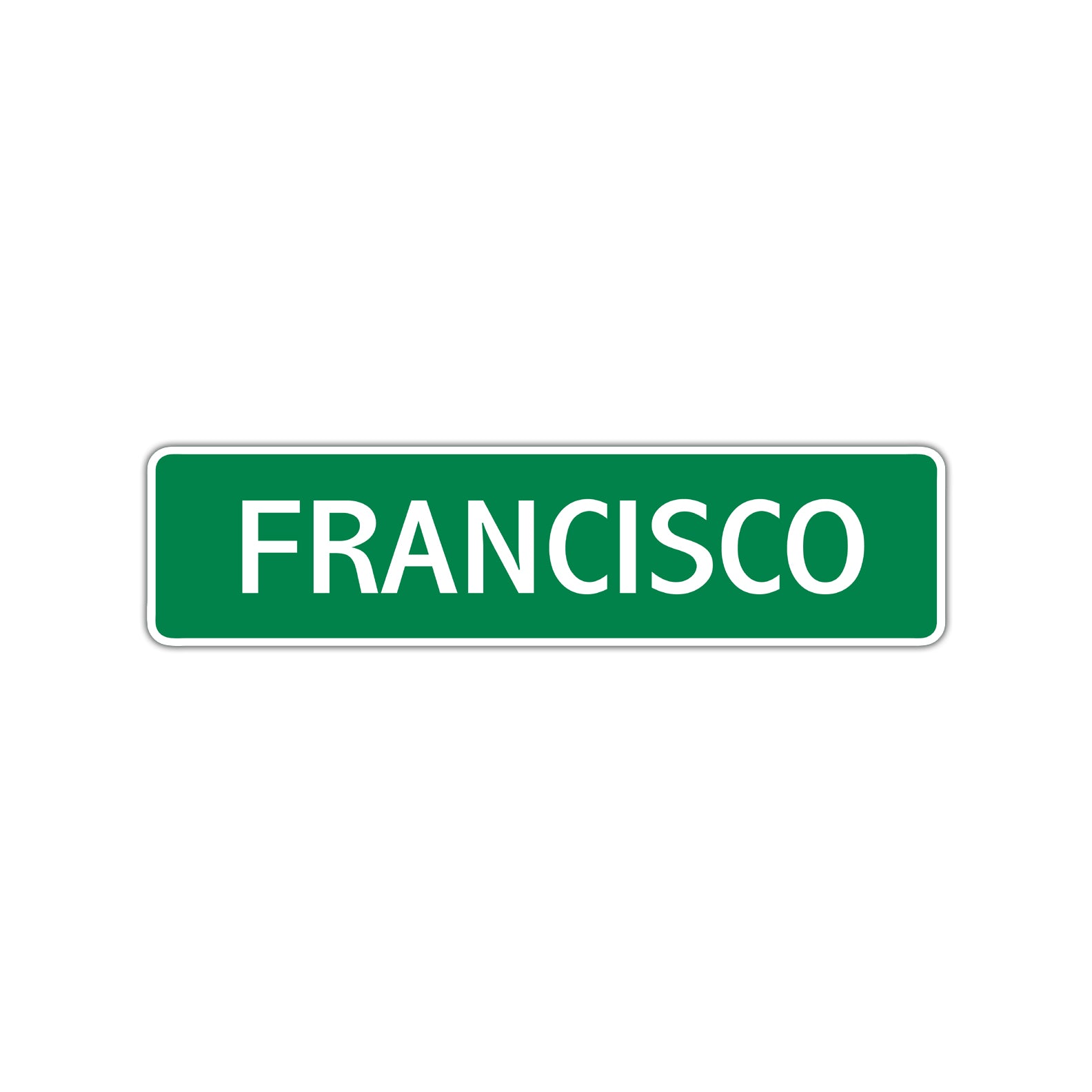 Francisco Street Sign Children Name Room Plate