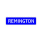 Remington Street Sign Children Name Room Plate