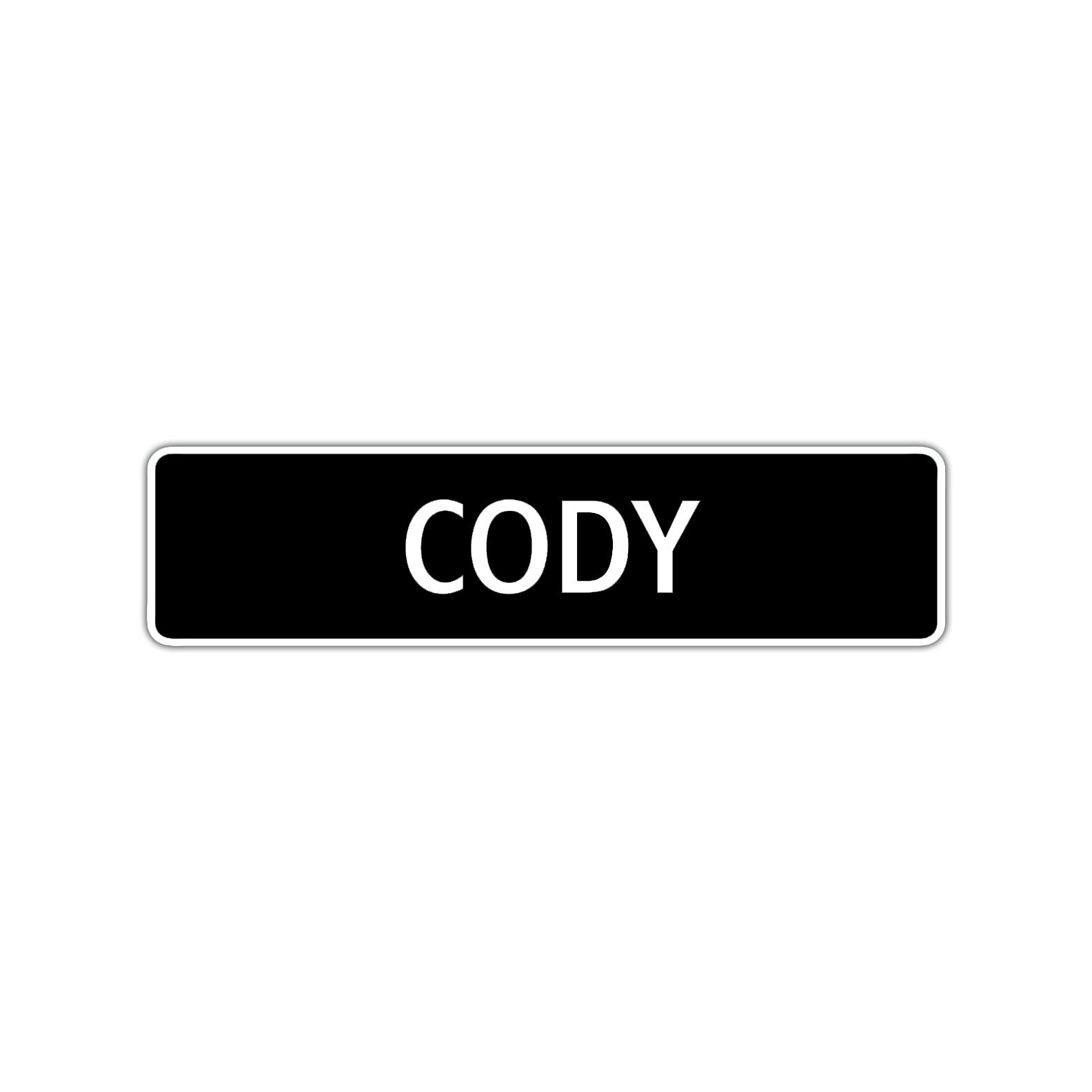 Cody Street Sign Children Name Room Plate