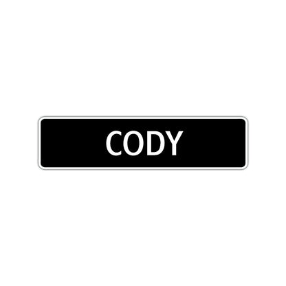 Cody Street Sign Children Name Room Plate