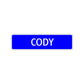 Cody Street Sign Children Name Room Plate