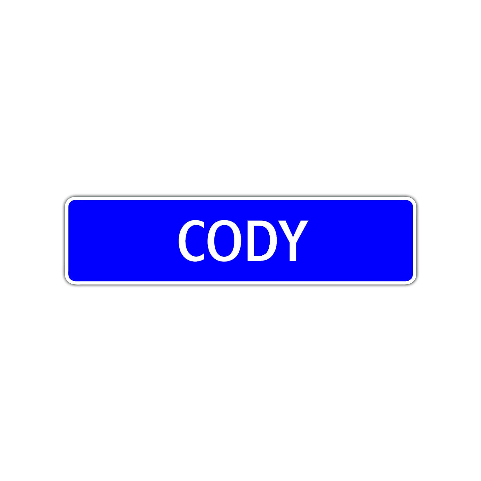 Cody Street Sign Children Name Room Plate