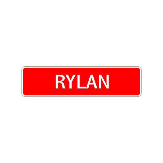 Rylan Street Sign Children Name Room Plate