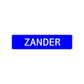 Zander Street Sign Children Name Room Plate