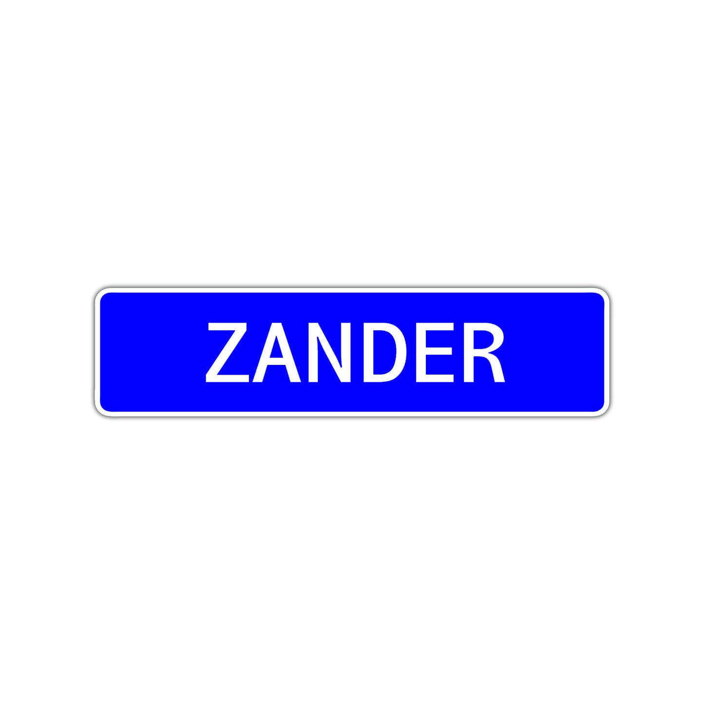 Zander Street Sign Children Name Room Plate