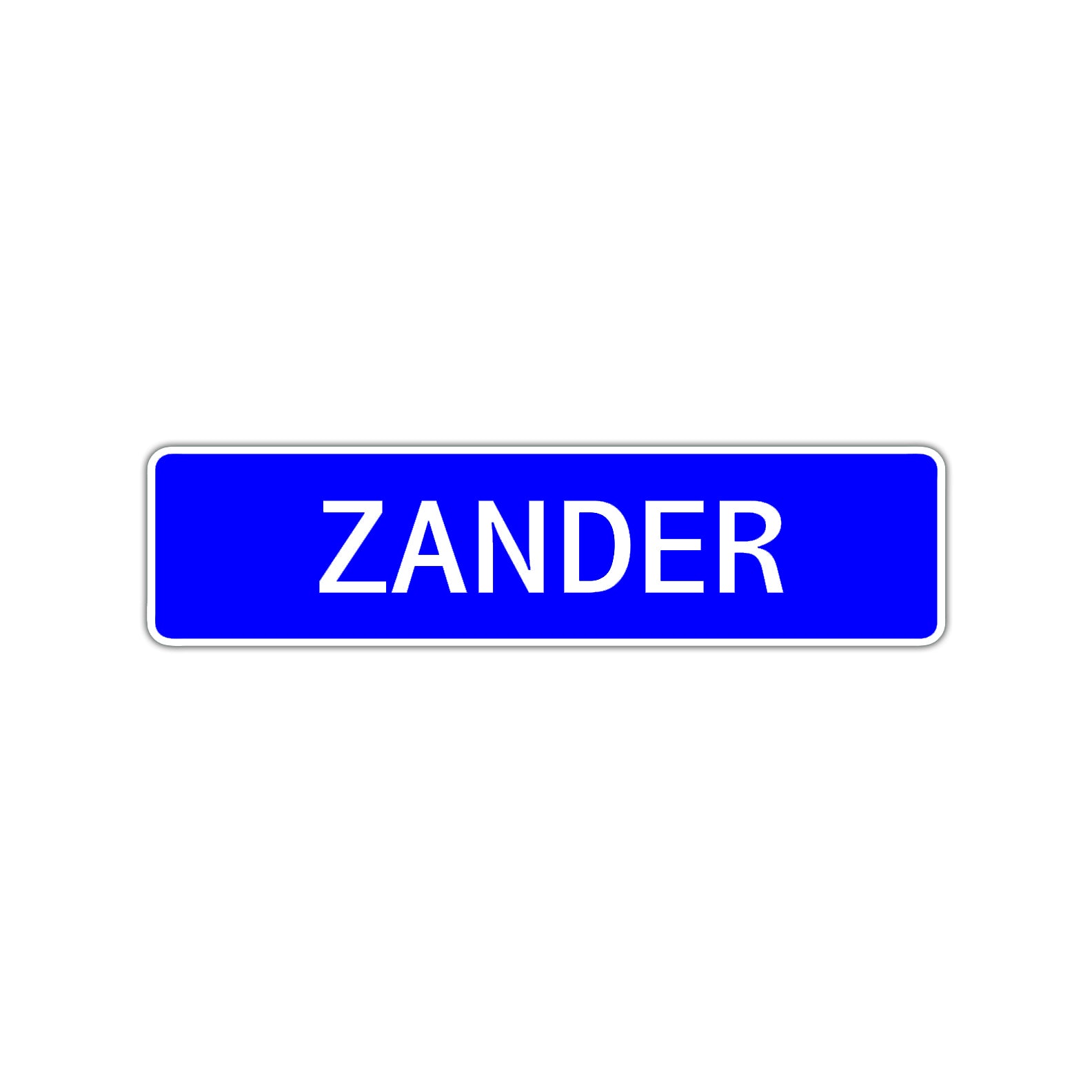 Zander Street Sign Children Name Room Plate