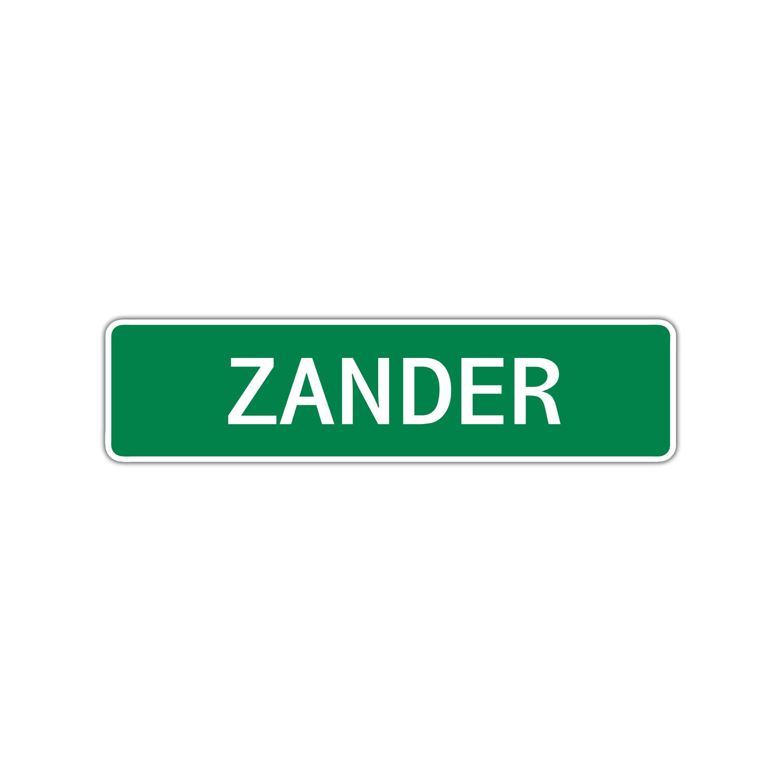 Zander Street Sign Children Name Room Plate