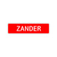 Zander Street Sign Children Name Room Plate
