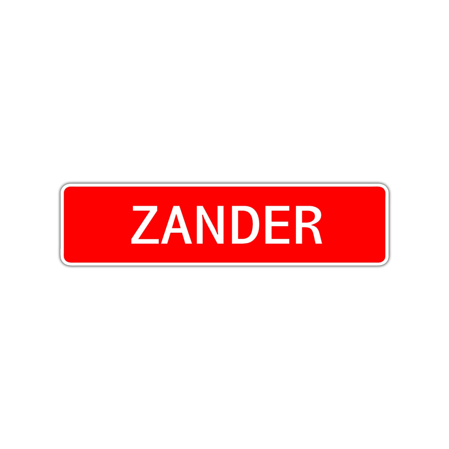 Zander Street Sign Children Name Room Plate